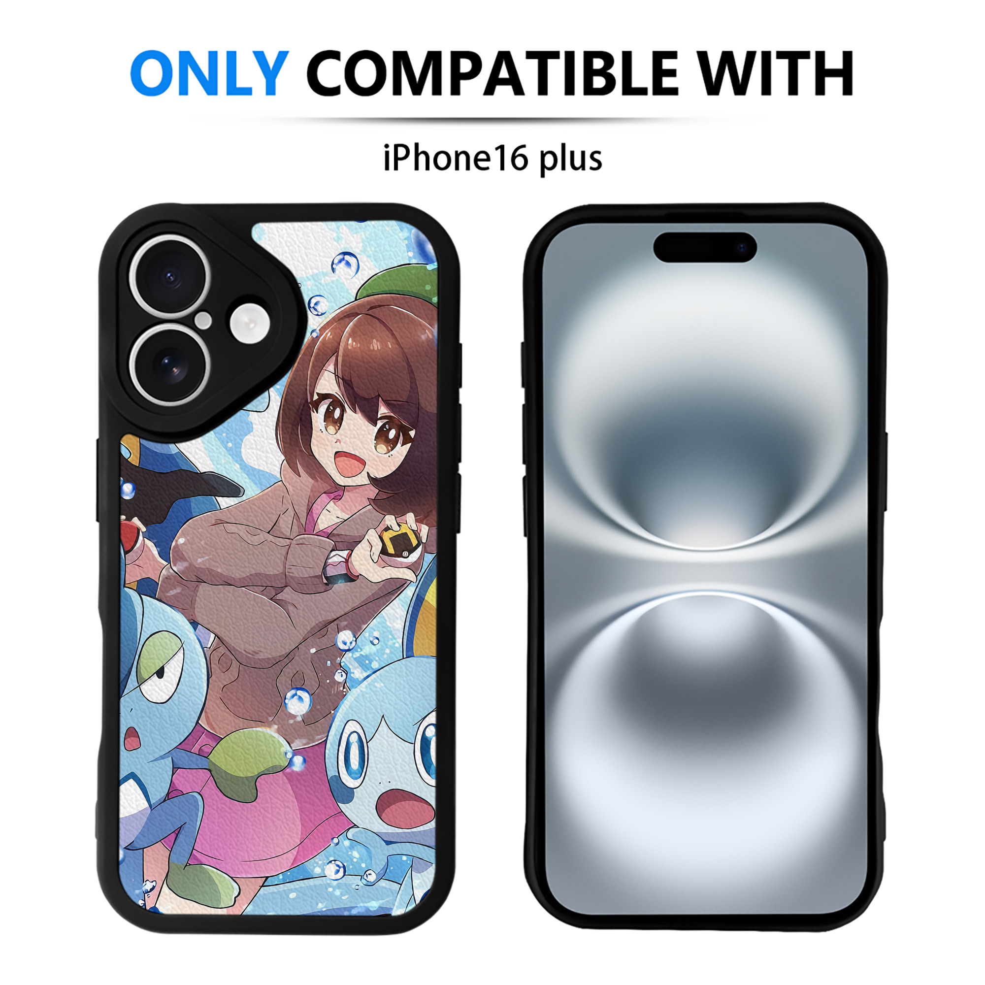（画像用） ポケットモンスター Pokémon 【iPhone 16シリーズ対応】シリコンスマホケース（レザー調） 材質：シリコン